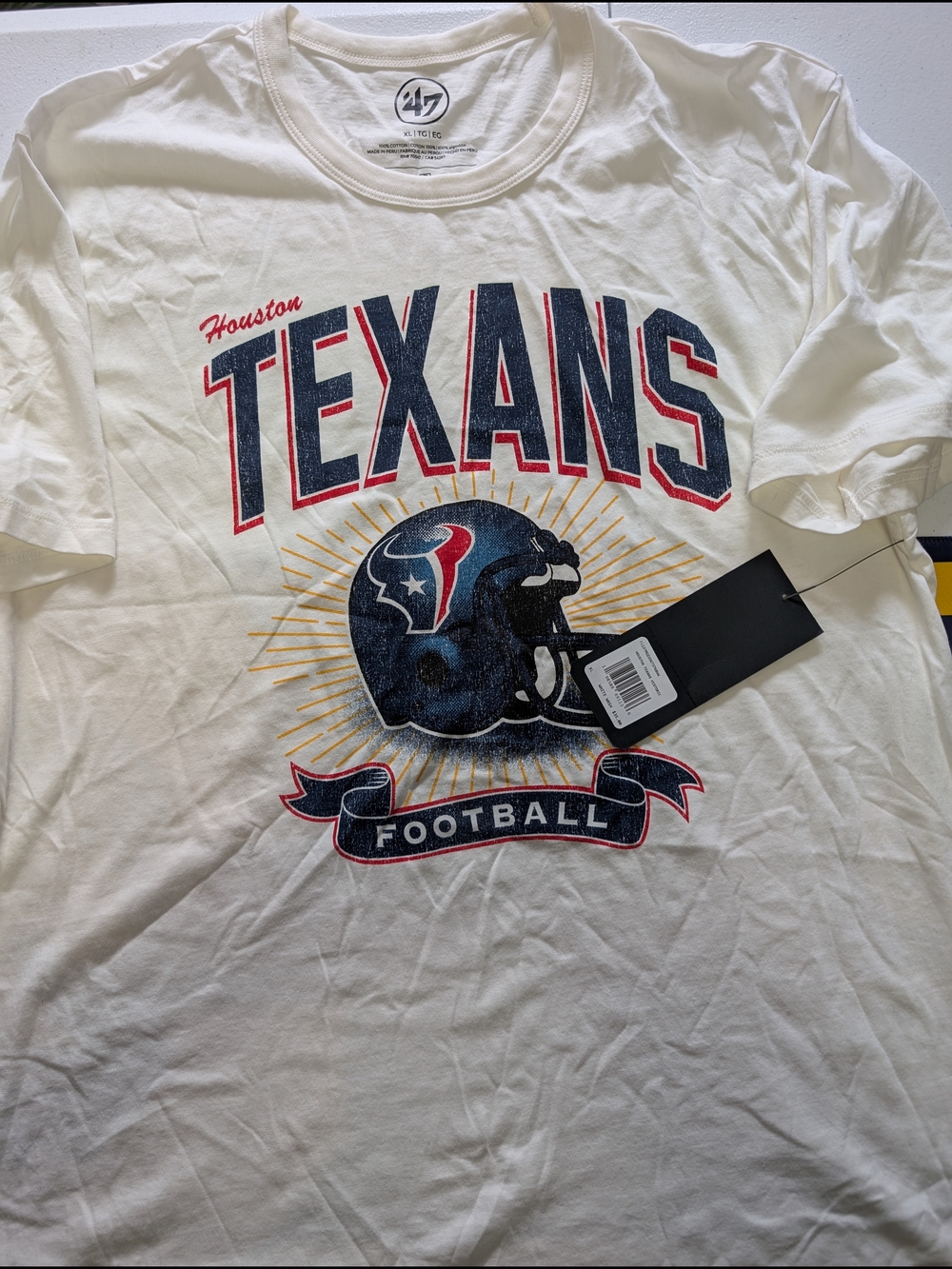 '47 Brand Houston Texans White Graphic Tee